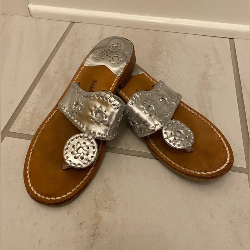 Silver Jack Rogers Sandals